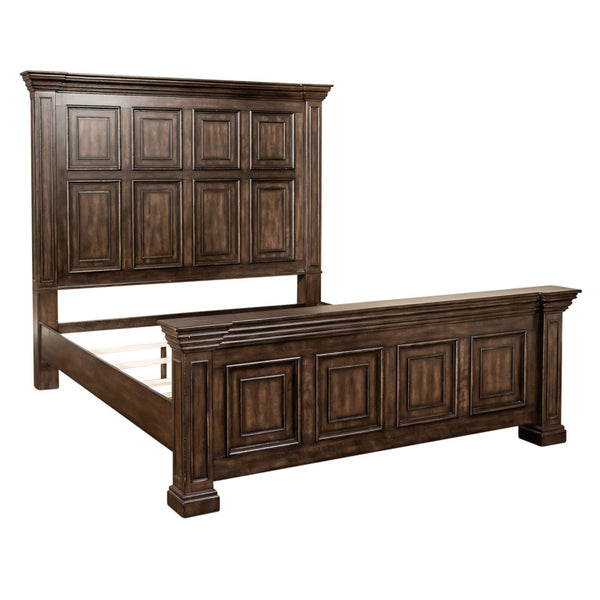 Big Valley King Panel Bed, Dresser & Mirror, Night Stand