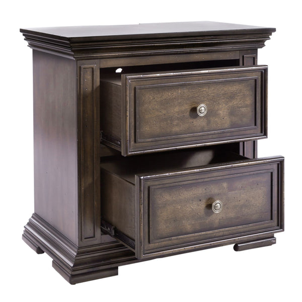 Big Valley 2 Drawer Night Stand w/ Charging Station