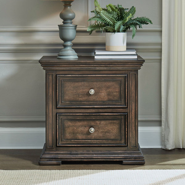 Big Valley 2 Drawer Night Stand w/ Charging Station