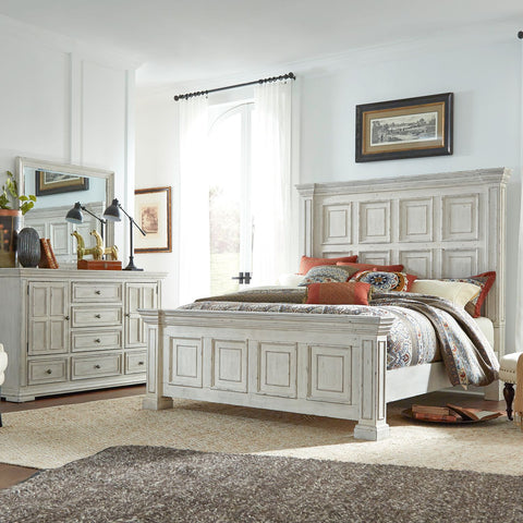 Big Valley Queen Panel Bed, Dresser & Mirror