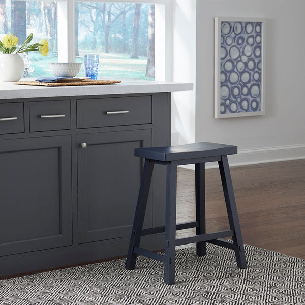 Creations 24 Inch Sawhorse Counter Stool- Navy - 38-B1824-N