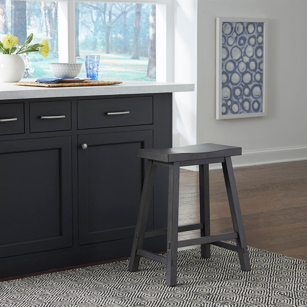 Creations 24 Inch Sawhorse Counter Stool - Slate - 38-B1824-S