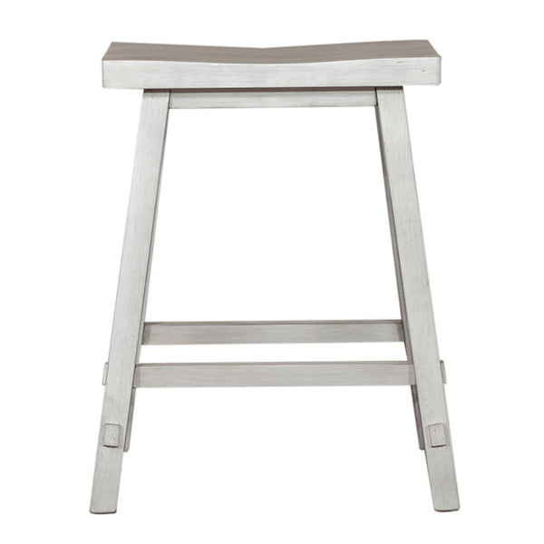 Creations 24 Inch Sawhorse Counter Stool - White - 38-B1824-W
