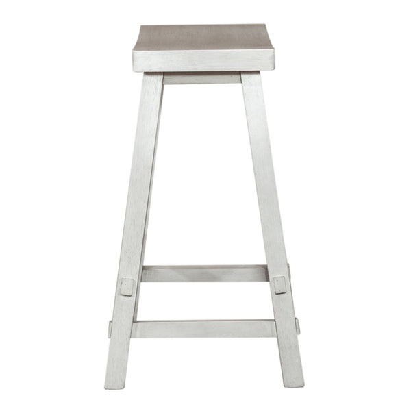 Creations 24 Inch Sawhorse Counter Stool - White - 38-B1824-W