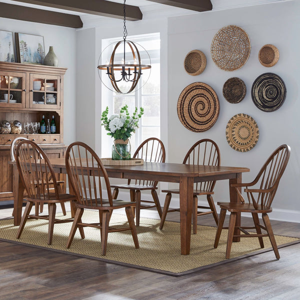 Hearthstone Ridge 7 Piece Rectangular Table Set - 382-DR-7RLS