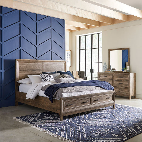 Ridgecrest King Storage Bed, Dresser & Mirror - 384-BR-KSBDM