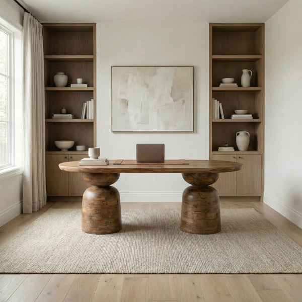 Malabar Double Ped Desk Top - 4004-HO107T
