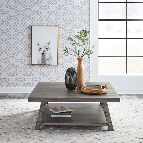 Modern Farmhouse Oversized Square Cocktail Table - 406-OT1014