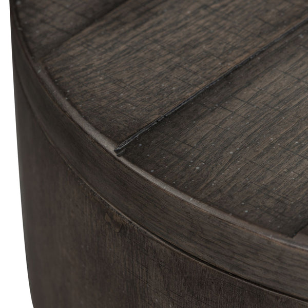 Modern Farmhouse Drum End Table - 406-OT1021