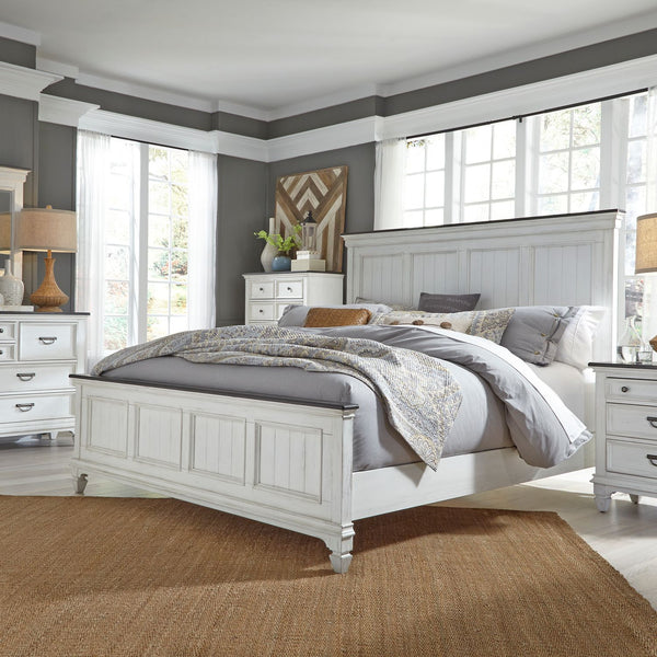 Allyson Park King Panel Bed, Dresser & Mirror, Chest, Night Stand - 417-BR-KPBDMCN