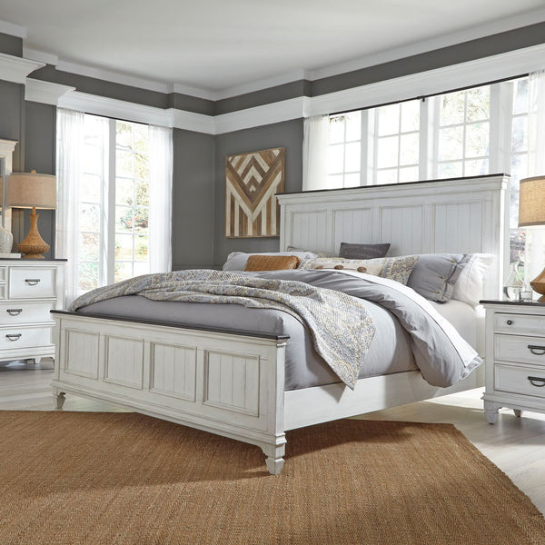 Allyson Park King Panel Bed, Dresser & Mirror, Night Stand - 417-BR-KPBDMN
