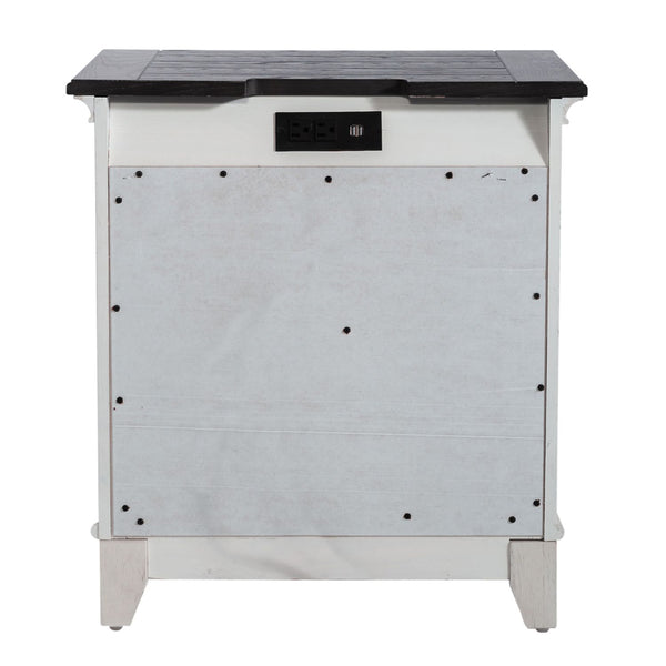Allyson Park 2 Drawer Night Stand w/ Charging Station - 417-BR60