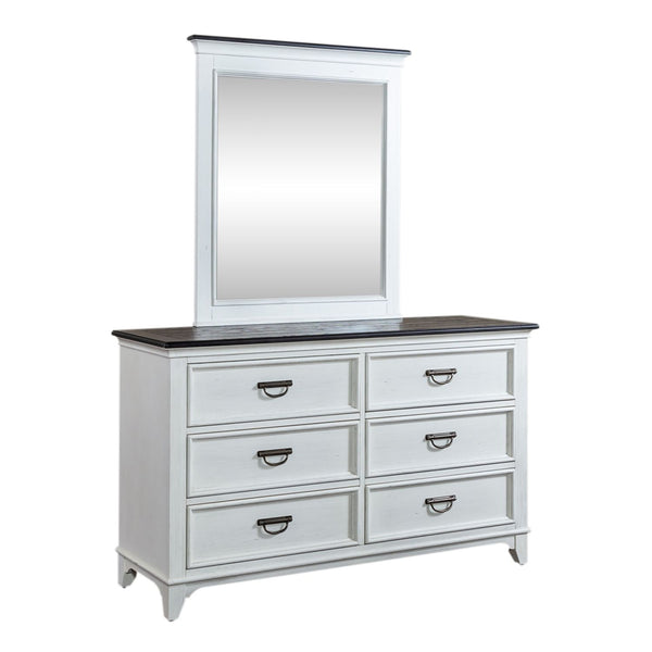 Allyson Park Full Panel Bed, Dresser & Mirror - 417-YBR-FPBDM