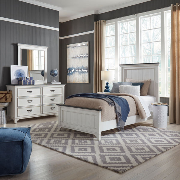 Allyson Park Full Panel Bed, Dresser & Mirror - 417-YBR-FPBDM