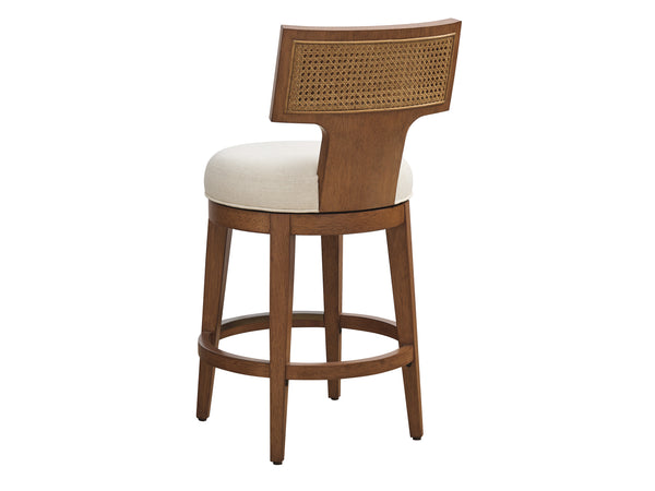 Calavera Woven Swivel Counter Stool