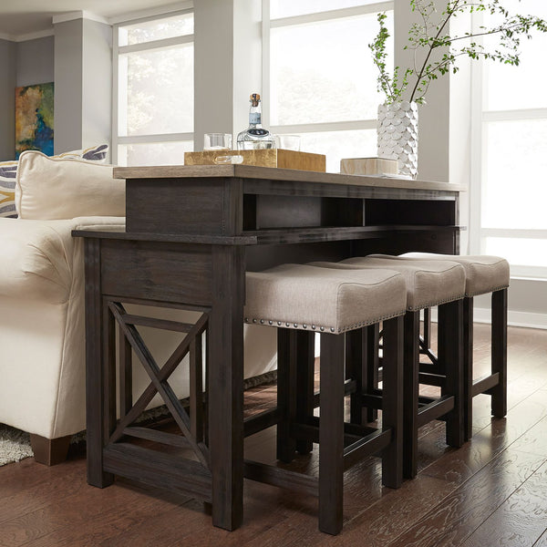 Heatherbrook 4 Piece Console Set (1-Console 3-Stools) - 422-OT-4PCS