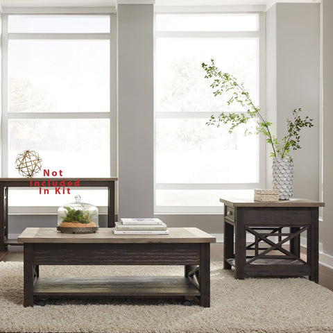 Heatherbrook Opt 3 Piece Set (1-Cocktail 2-End Tables)