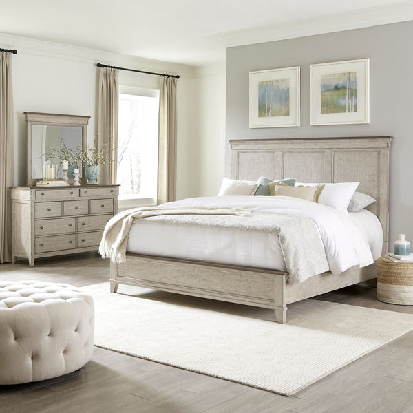 Ivy Hollow King Panel Bed, Dresser & Mirror - 457-BR-KPBDM