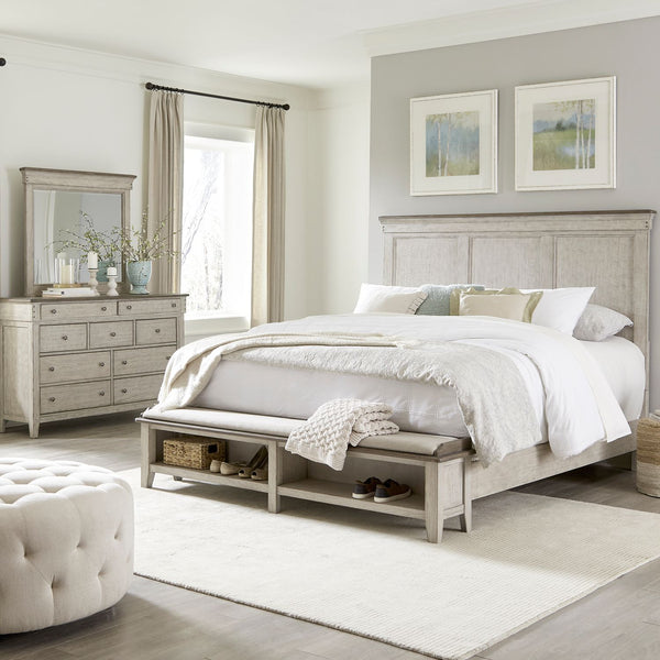 Ivy Hollow King Storage Bed, Dresser & Mirror - 457-BR-KSBDM