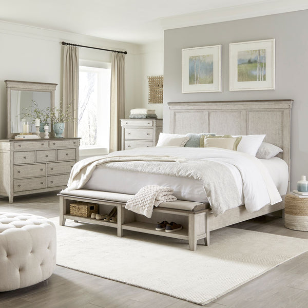Ivy Hollow King Storage Bed, Dresser & Mirror, Chest - 457-BR-KSBDMC