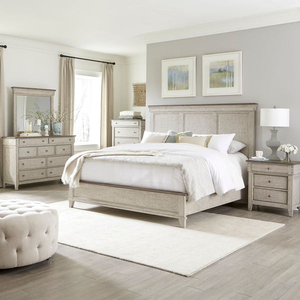 Ivy Hollow Queen Panel Bed, Dresser & Mirror, Chest, Night Stand - 457-BR-QPBDMCN