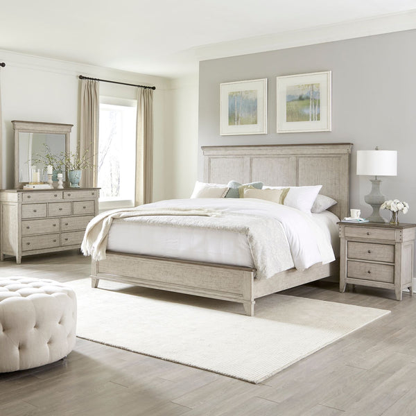 Ivy Hollow Queen Panel Bed, Dresser & Mirror, Night Stand - 457-BR-QPBDMN