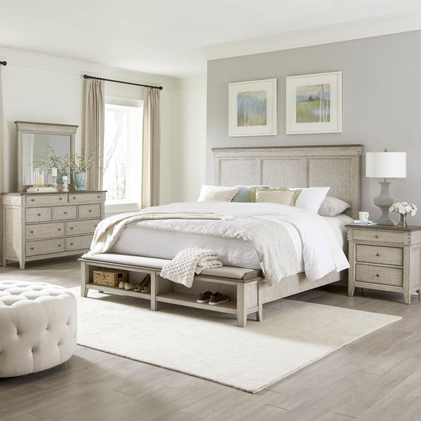 Ivy Hollow Queen Storage Bed, Dresser & Mirror, Night Stand - 457-BR-QSBDMN