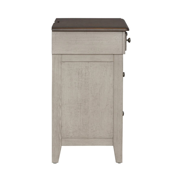 Ivy Hollow 3 Drawer Bedside Chest w/ Charging Station - 457-BR62