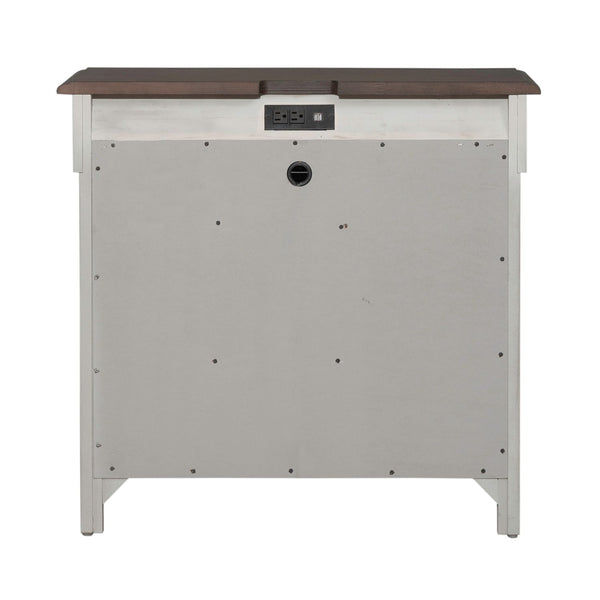 Ivy Hollow 3 Drawer Bedside Chest w/ Charging Station - 457-BR62