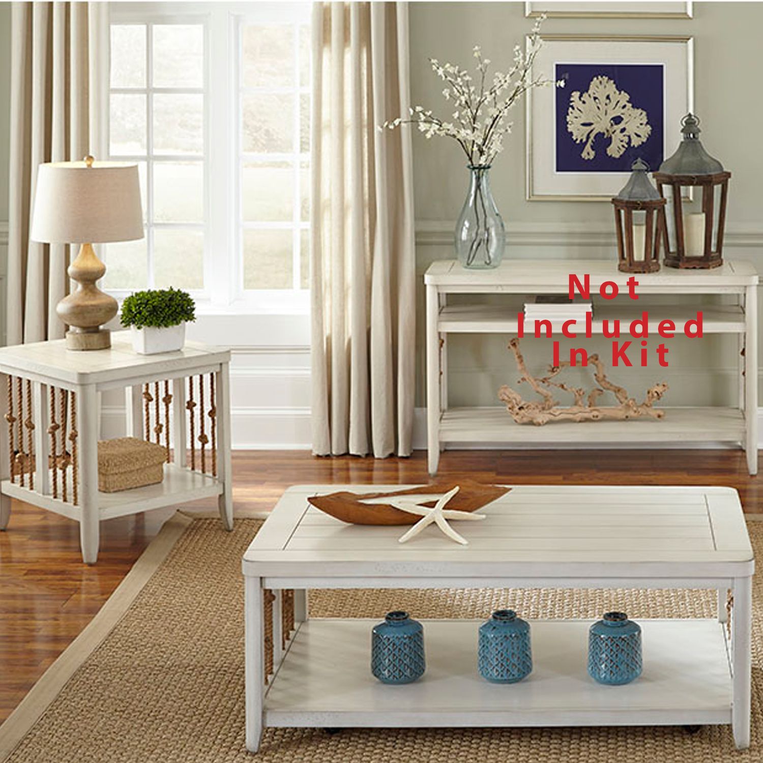 Dockside 3 Piece Set (1-Cocktail 2-End Tables)