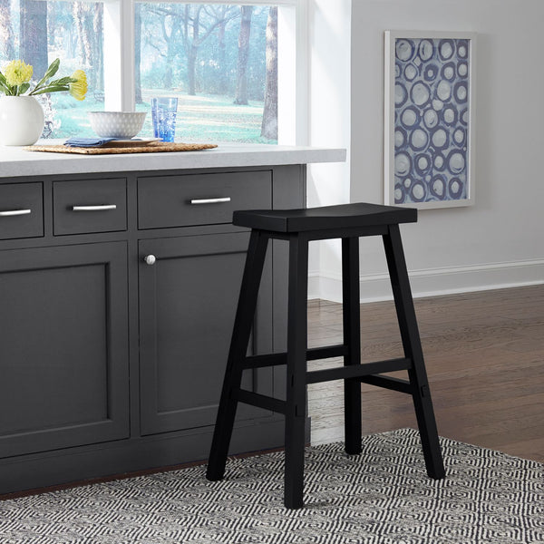 Creations 30 Inch Sawhorse Barstool - Black (RTA) - 48-B1830