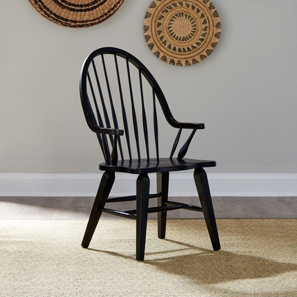 Hearthstone Ridge Windsor Back Arm Chair - Black - 482-C1000A