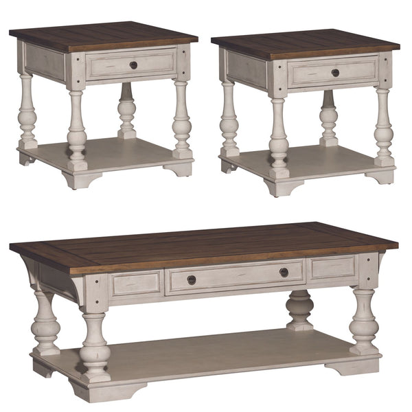Morgan Creek 3 Piece Set (1-Cocktail 2-End Tables) - 498-OT-3PCS