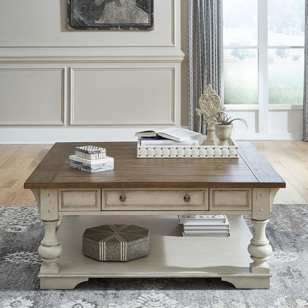 Morgan Creek Drawer Square Cocktail Table - 498-OT1012