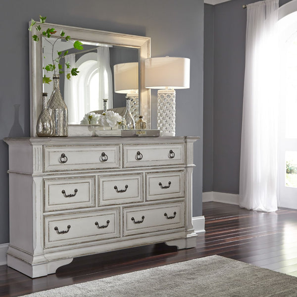 Abbey Park King California Panel Bed, Dresser & Mirror - 520-BR-CPBDM