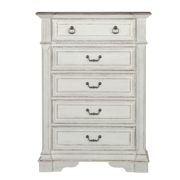 Abbey Park King California Panel Bed, Dresser & Mirror, Chest - 520-BR-CPBDMC