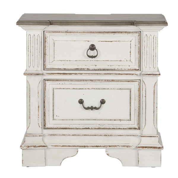 Abbey Park King California Panel Bed, Dresser & Mirror, Night Stand - 520-BR-CPBDMN