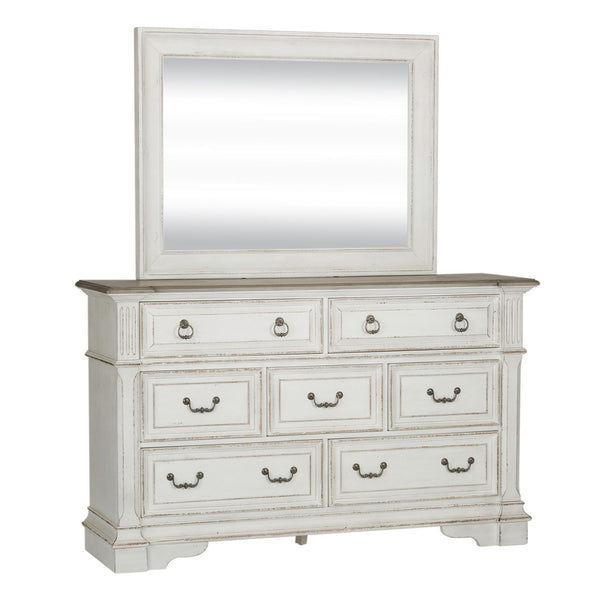 Abbey Park King Panel Bed, Dresser & Mirror - 520-BR-KPBDM