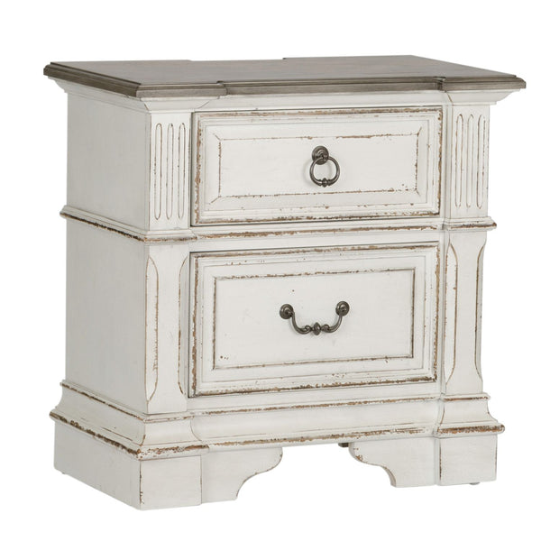 Abbey Park Queen Uph Sleigh Bed, Dresser & Mirror, Night Stand - 520-BR-QUSLDMN