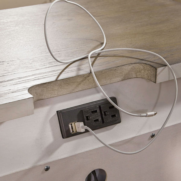 Abbey Park 2 Drawer Night Stand w/ Charging Station - 520-BR61