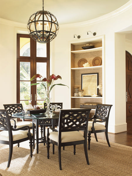 Sugar And Lace Dining Table With 60 Inch Glass Top