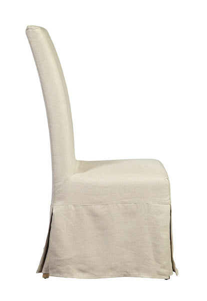 Linen Floor Length Slip Covered Parsons Chair - 70018F - image 6