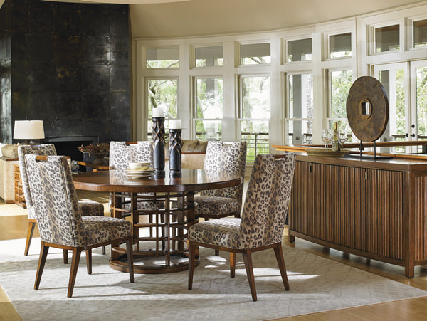 Meridien Round Dining Table With Wooden Top
