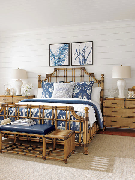 St. Kitts Rattan Bed 6/6 King