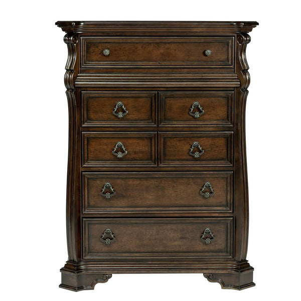 Arbor Place Queen Sleigh Bed, Dresser & Mirror, Chest - 575-BR-QSLDMC
