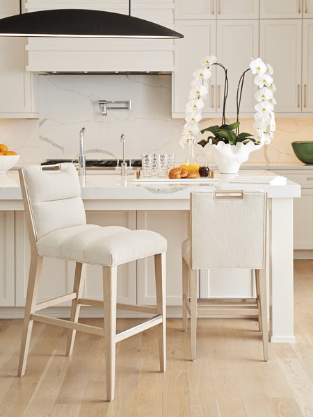 Greer Channeled Upholstered Counter Stool