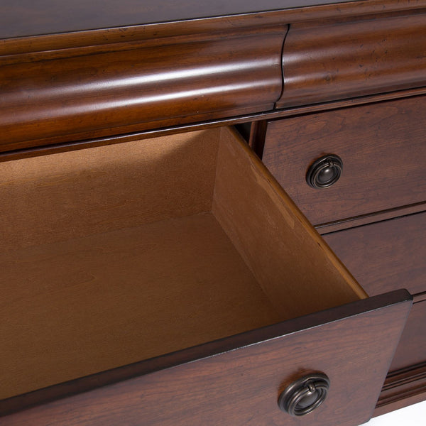 Rustic Traditions Queen Sleigh Bed, Dresser & Mirror - 589-BR-QSLDM