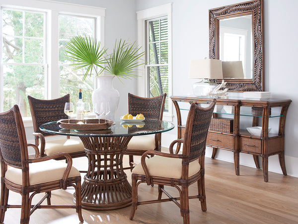 Latitude Dining Table With 54 Inch Glass Top