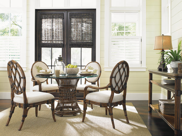 Aruba Dining Table With 48 Inch Glass Top