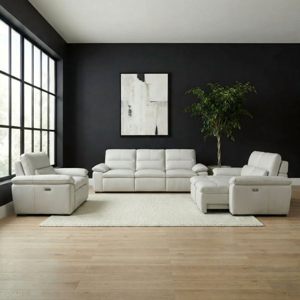 Angelo Sofa w/ Loveseat & Recliner - 6014PB-UPH-SOLOREC